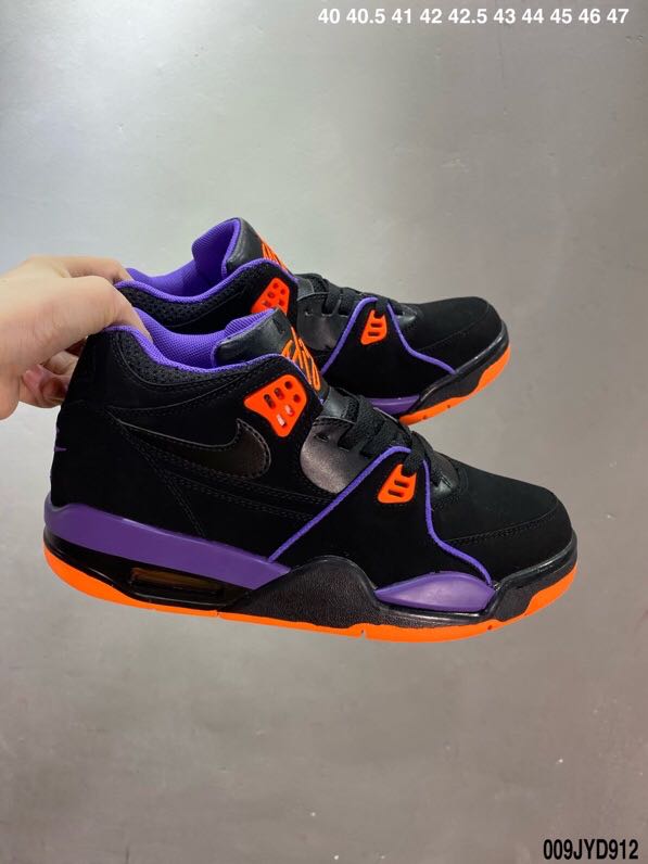 Air Flight 89 AJ4 Black Purple Orange Shoes